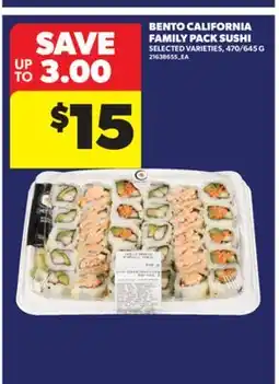 Real Canadian Superstore BENTO CALIFORNIA FAMILY PACK SUSHI offer