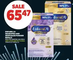 Real Canadian Superstore ENFAMIL A + NEUROPRO AND GENTLEASE POWDER REFILLS, 862/890 G offer