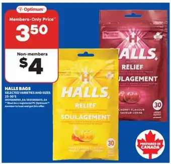 Real Canadian Superstore HALLS BAGS offer