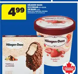 Real Canadian Superstore HÄAGEN-DAZS ICE CREAM, 414-450 ML OR BARS, 3/4' S offer