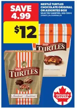 Real Canadian Superstore NESTLÉ TURTLES CHOCOLATE ORIGINAL OR ASSORTED BOX, 300/350 G offer