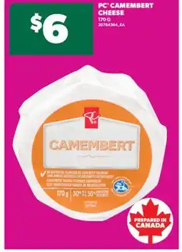 Real Canadian Superstore PC CAMEMBERT CHEESE, 170 G offer