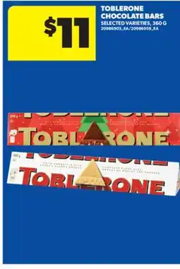 Real Canadian Superstore TOBLERONE CHOCOLATE BARS, 360 G offer