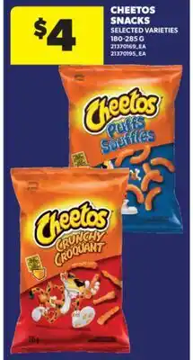 Real Canadian Superstore CHEETOS SNACKS, 180-285 G offer