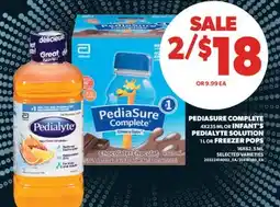 Real Canadian Superstore PEDIASURE COMPLETE, 4X235 ML OR INFANT'S PEDIALYTE SOLUTION, 1 L OR FREEZER POPS, 16X62.5 ML offer