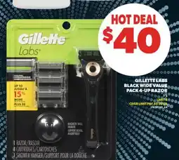 Real Canadian Superstore GILLETTE LABS BLACK WIDE VALUE PACK 4-UP RAZOR, 1' S offer