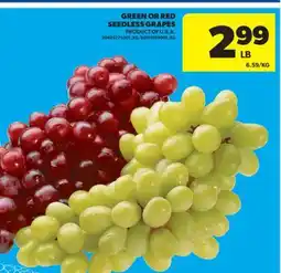 Real Canadian Superstore GREEN OR RED SEEDLESS GRAPES offer