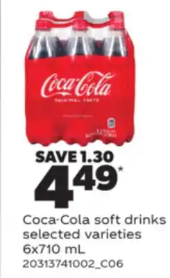 Real Canadian Superstore COCA-COLA SOFT DRINKS, 6X710 ML offer