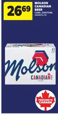 Real Canadian Superstore MOLSON CANADIAN BEER CANS, 12X473 ML offer