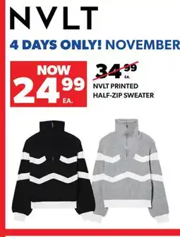 Real Canadian Superstore NVLT PRINTED HALF-ZIP SWEATER offer
