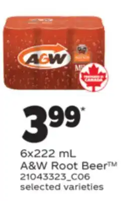 Real Canadian Superstore A & W ROOT BEER, 6X222 ML offer