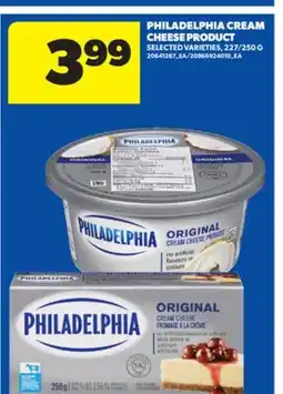 Real Canadian Superstore PHILADELPHIA CREAM CHEESE PRODUCT, 227/250 G offer