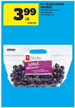 Real Canadian Superstore PC BLACK SABLE GRAPES offer