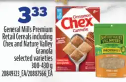 Real Canadian Superstore GENERAL MILLS PREMIUM RETAIL CEREALS INCLUDING CHEX AND NATURE VALLEY GRANOLA, 300-430 G offer