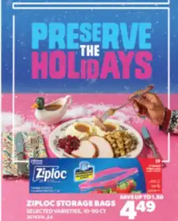 Real Canadian Superstore ZIPLOC STORAGE BAGS, 10-90 CT offer