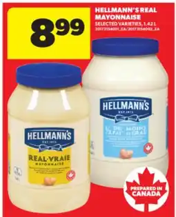 Real Canadian Superstore HELLMANN'S REAL MAYONNAISE, 1.42 L offer