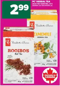 Real Canadian Superstore PC HERBAL TEA, 20' S offer