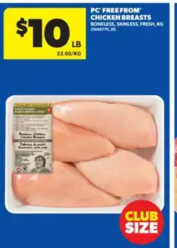 Real Canadian Superstore PC FREE FROM CHICKEN BREASTS offer
