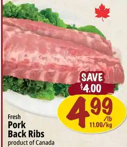 Farm Boy Fresh Pork Back Ribs offer