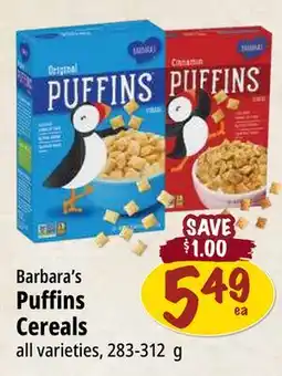 Farm Boy Barbara's Puffins Cereals offer