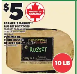 Independent Grocer FARMER'S MARKET RUSSET POTATOES, 10 LB BAG offer