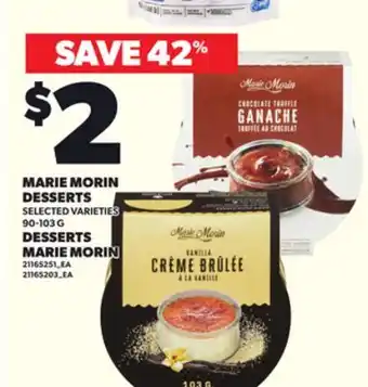 Independent Grocer MARIE MORIN DESSERTS, 90-103 G offer