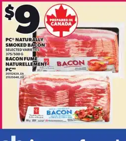 Independent Grocer PC NATURALLY SMOKED BACON, 375/500 G offer