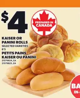 Independent Grocer KAISER OR PANINI ROLLS, 6'S offer