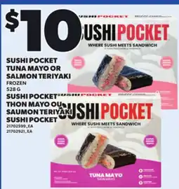 Independent Grocer SUSHI POCKET TUNA MAYO OR SALMON TERIYAKI offer