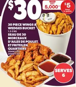 Independent Grocer 30 PIECE WINGS & WEDGES BUCKET 1.2-2 KG offer