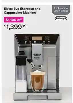 Linen Chest Eletta Evo Espresso and Cappuccino Machine offer