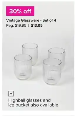 Linen Chest Vintage Glassware-Set of 4 offer
