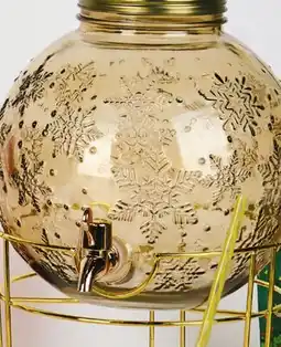 Linen Chest Holiday Cheer Beverage Dispenser with Stand offer