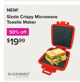 Linen Chest Sizzle Crispy Microwave Toastie Maker offer