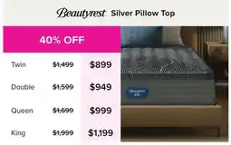 Linen Chest Silver Pillow Top offer