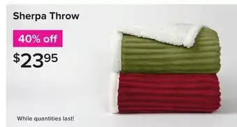 Linen Chest Sherpa Throw offer