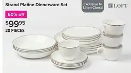 Linen Chest Strand Platine Dinnerware Set offer