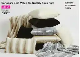 Linen Chest Canada's Best Value for Quality Faux Fur! offer