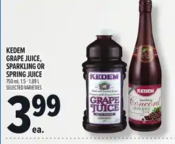 Metro KEDEM GRAPE JUICE, SPARKLING OR SPRING JUICE offer