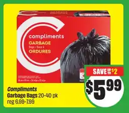 FreshCo Compliments Garbage Bags 20-40 pk offer