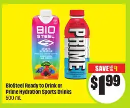 FreshCo BioSteel Ready to Drink or Prime Hydration Sports Drinks offer