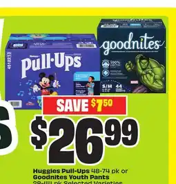 FreshCo Huggies Pull-Ups 148-714 pk or Goodnites Youth Pants 28-44 pk Selected Varieties offer