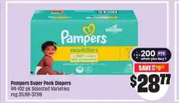 FreshCo Pampers Super Pack Diapers 44-102 pk Selected Varieties offer