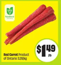 FreshCo Red carrot Product of Ontario 3.28/kg offer