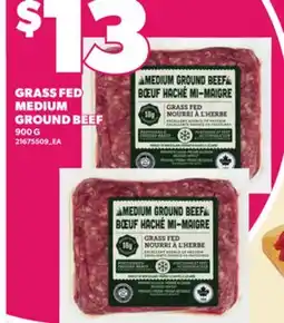 Loblaws GRASS FED MEDIUM GROUND BEEF, 900 G offer