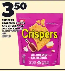 Loblaws CRISPERS CRACKERS OR BITS AND BITES SNACK OR CRACKER MIX, 145 G offer