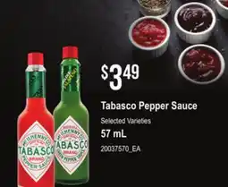 Loblaws TABASCO PEPPER SAUCE, 57 ml offer