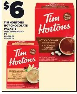 Loblaws TIM HORTONS HOT CHOCOLATE PACKETS, 8'S offer