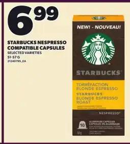 Loblaws STARBUCKS NESPRESSO COMPATIBLE CAPSULES, 51-57 G offer