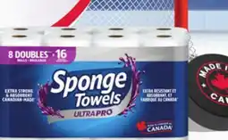 Loblaws SPONGETOWELS ULTRAPRO PAPER TOWEL, 8=16 Rolls offer